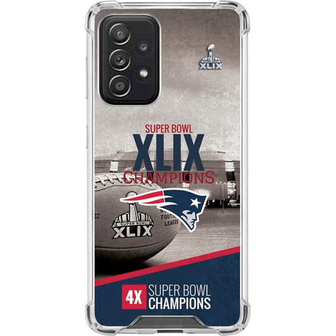 NFL Patriots Super Bowl XLIX Champs Galaxy A52 5G Clear Case